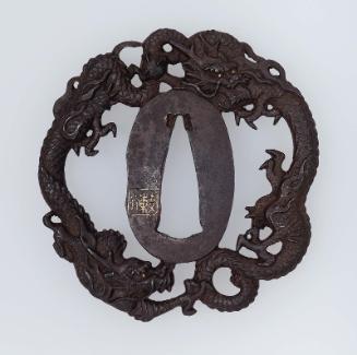 Tsuba with design of dragons