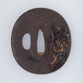 Tsuba with design of Gama sennin and toad