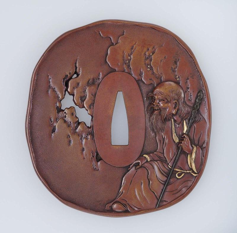 Tsuba with design of Chinese sage
