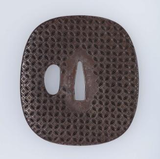 Tsuba with design of shippo-zunagi pattern