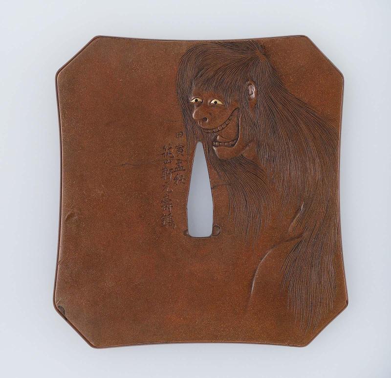Tsuba with design of female ghost