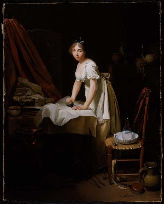 Young Woman Ironing