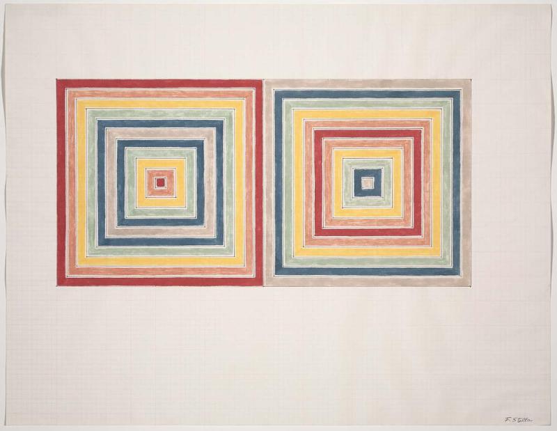 Untitled, Two Sets of Eleven Concentric Squares