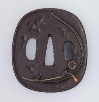 Tsuba with design of suisen (narcissus)