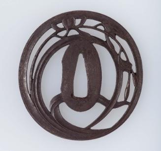 Tsuba with design of lilies