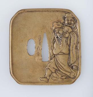 Tsuba with design of Chinese sages or poets