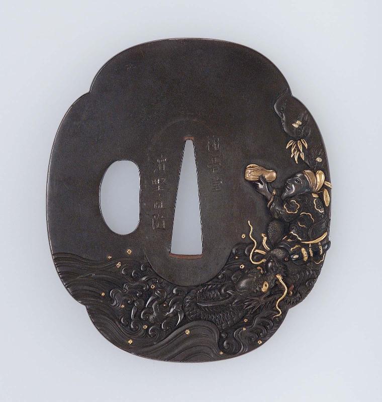 Tsuba with design of Choryo and Kosekiko