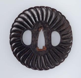 Tsuba with design of overlapping petals