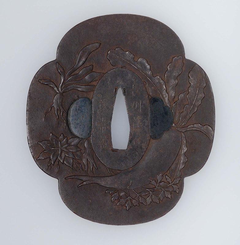 Tsuba with design of daikon