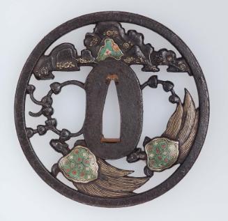 Tsuba with design of minogame