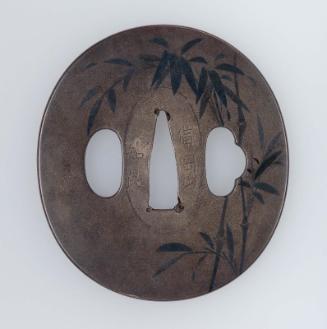 Tsuba with design of bamboo