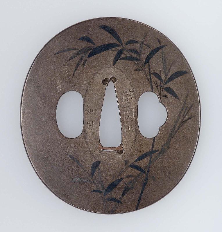 Tsuba with design of bamboo