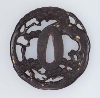 Tsuba with design of pine tree