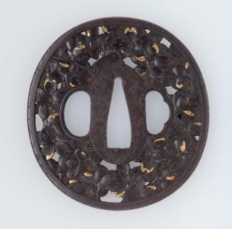 Tsuba with design of cherry blossom