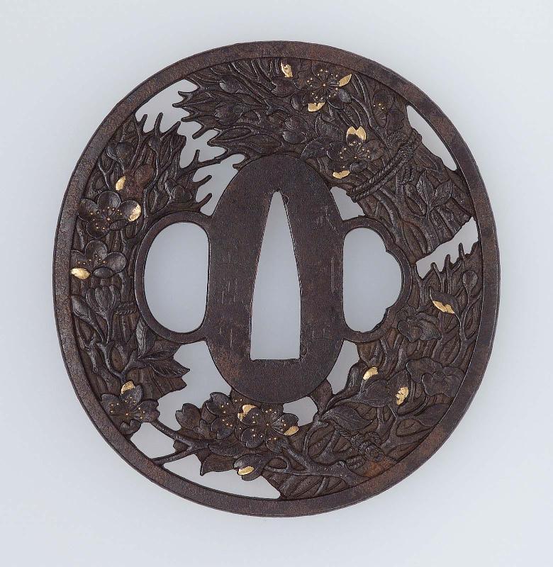 Tsuba with design of bundles of faggots