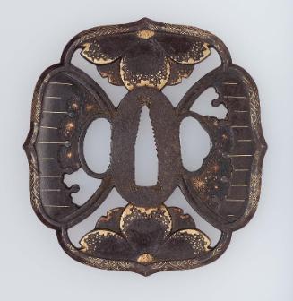 Tsuba with design of cherry-blossoms