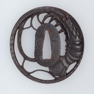 Tsuba with design of crayfish