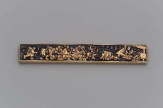 Kozuka with design of Benkei chastising Yoshitsune at the Ataka pass