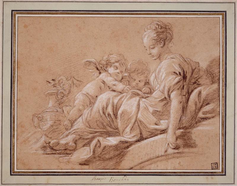 Young Woman with Two Amorini