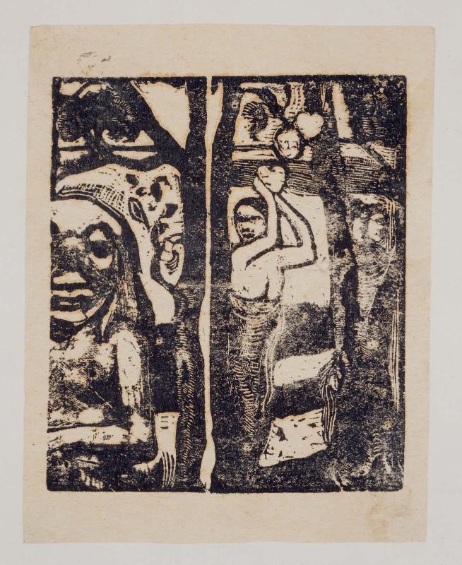 Femme ceuillant des fruits et Oviri (Woman Picking Fruit and the Savage)