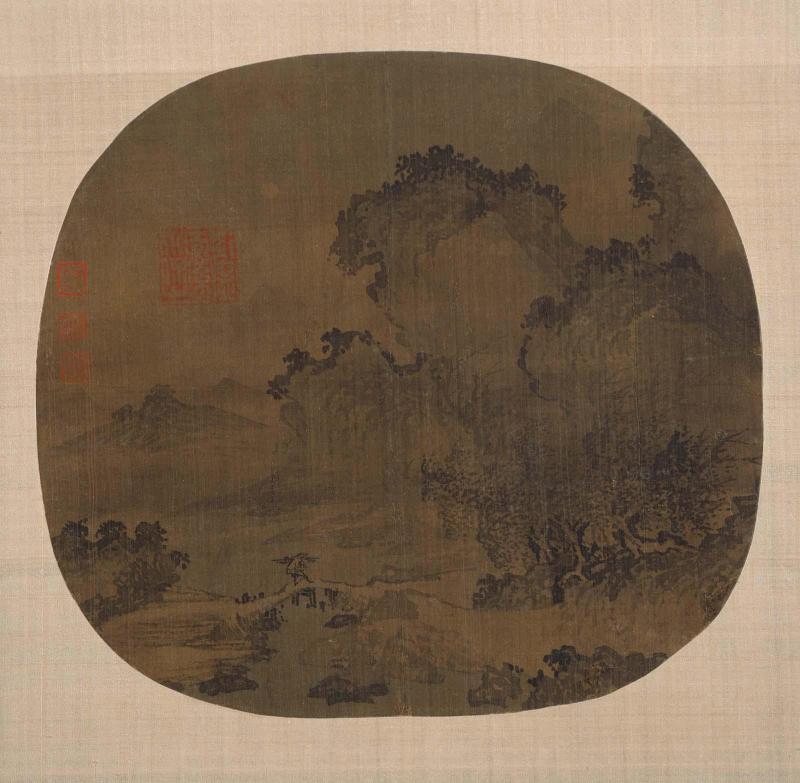 Evening mist over a valley