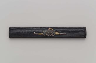 Kozuka with design of smoking utensils