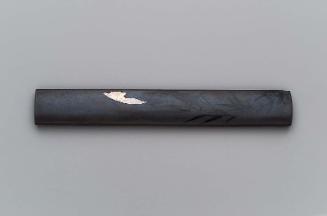 Kozuka with design of moon behind clouds, and bamboo