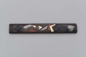 Kozuka with design of scattered poem-papers