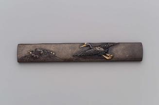 Kozuka with design of a cormorant and waves