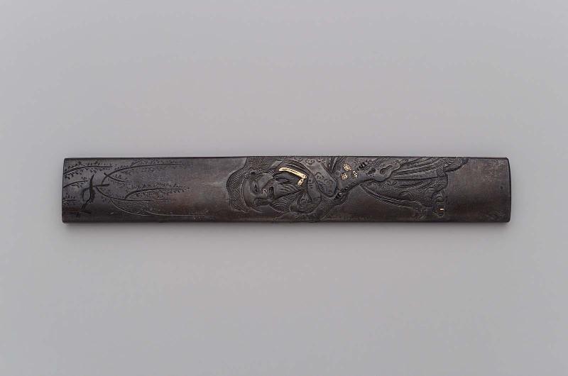 Kozuka with design of a Chinese sage beneath a willow tree