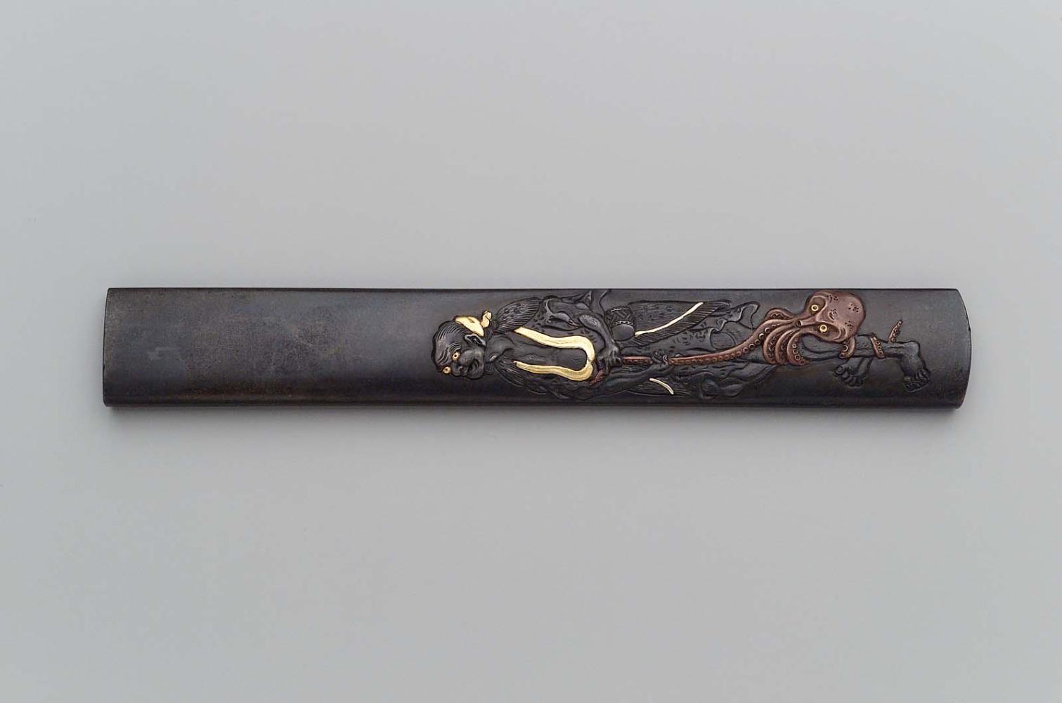 Kozuka with design of ashinaga and octopus