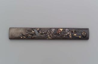 Kozuka with design of Confucius and two Chinese boys