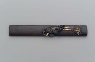 Kozuka with design of preening crane