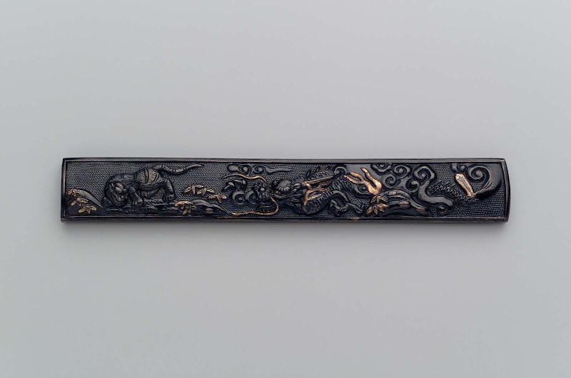 Kozuka with design of dragon and tiger