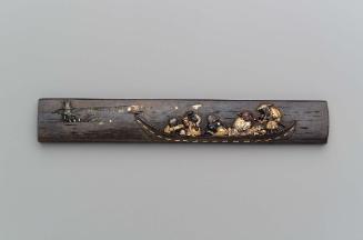 Kozuka with design of passengers in a ferry-boat