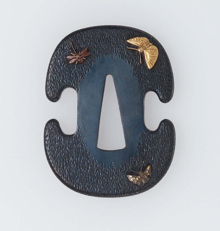 Tsuba with design of butterflies