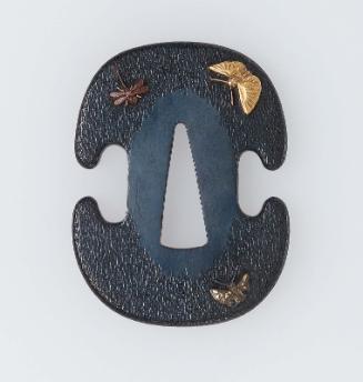 Tsuba with design of butterflies