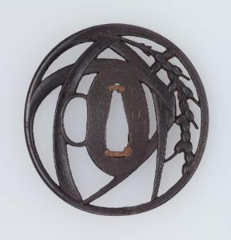 Tsuba with design of rice plants