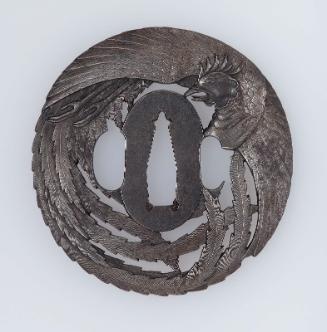Tsuba with design of ho-o bird