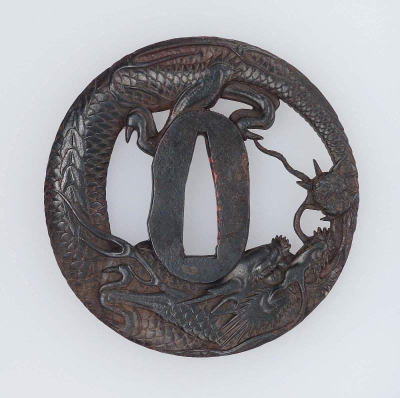 Tsuba with design of dragon