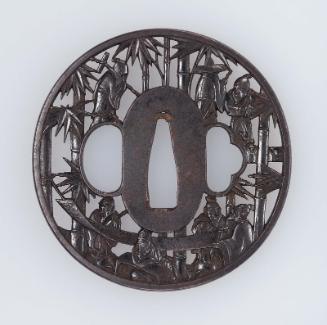 Tsuba with design of the Seven Sages of the Bamboo Grove