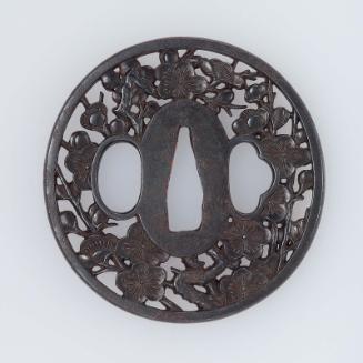 Tsuba with design of plum blossom