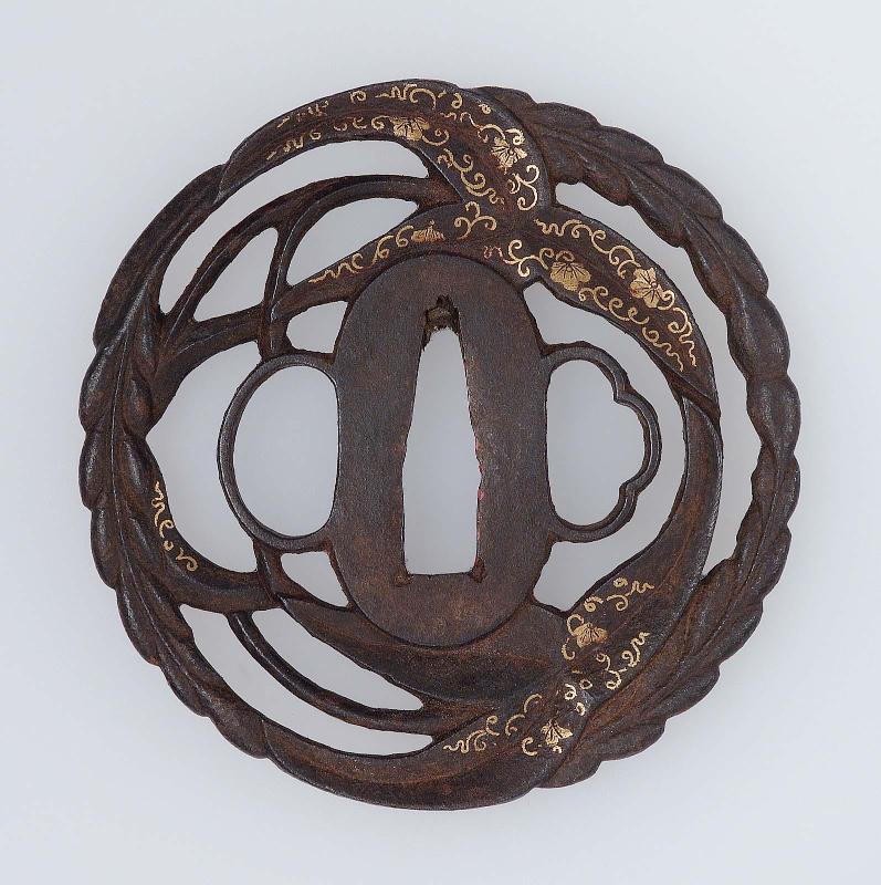 Tsuba with design of seed-head