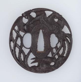 Tsuba with design of ho-o birds