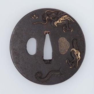 Tsuba with design of a dragon