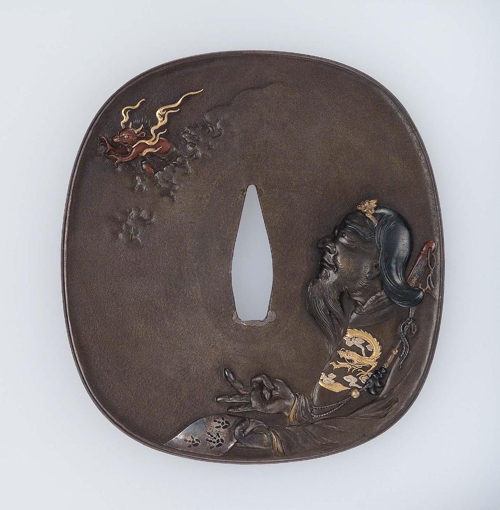 Tsuba with design of the Yakubyoyoke no Kami (Epidemic-Averting Deity)