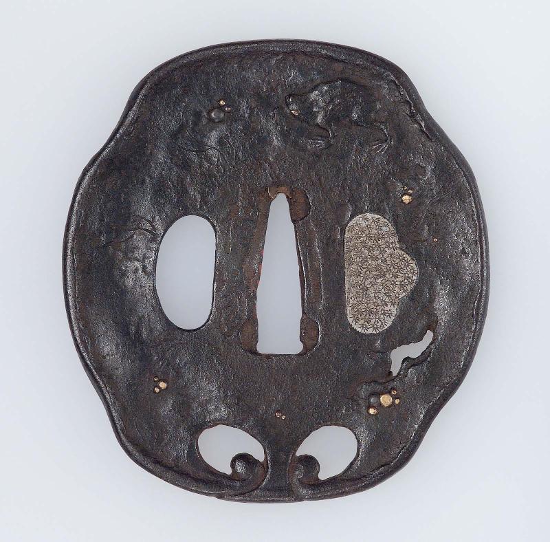 Tsuba with design of a toad