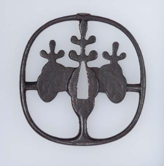 Tsuba with design of paulownia crest