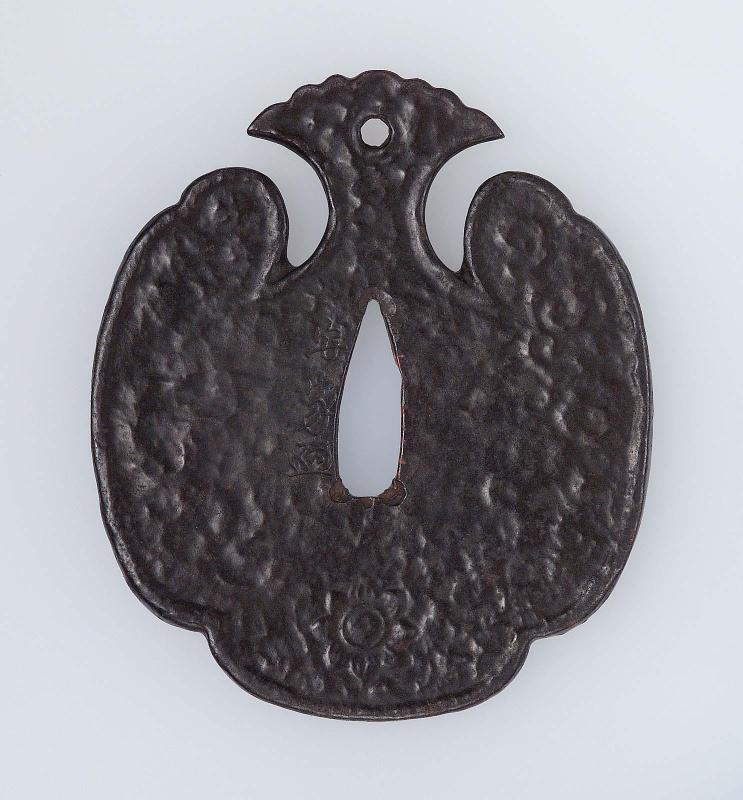 Tsuba in the form of a temple gong
