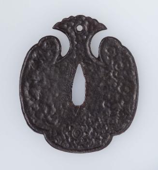 Tsuba in the form of a temple gong